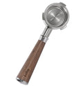 Portafiltre sans fond 58mm en inox avec manche en bois massif