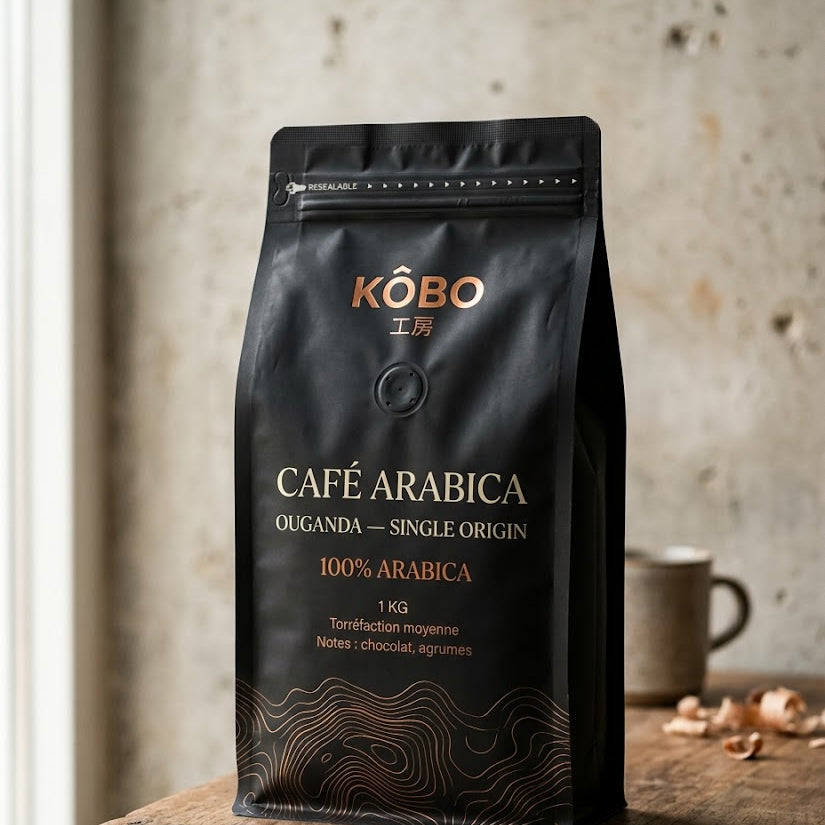 Sachet de Café Arabica KÔBO, single origin Éthiopie Guji, 1kg