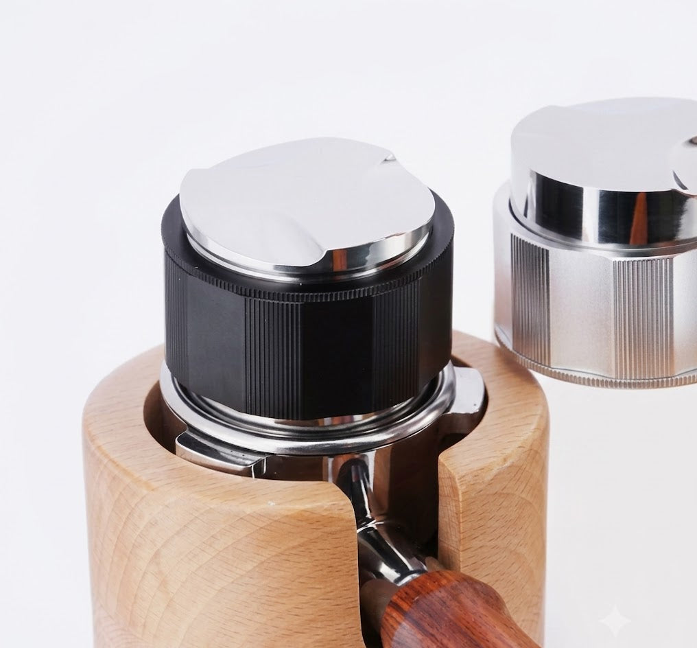 Combo tamper et distributeur double face en acier inoxydable 51/53/58mm
