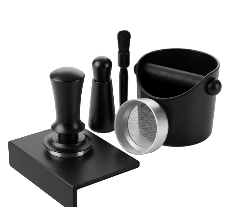 Kit Accessoires Espresso 6 en 1 — Tamper, WDT & Tamis
